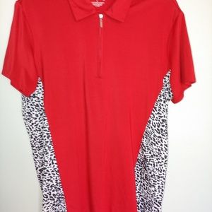 Red golf shirt Coral Bay size Lg